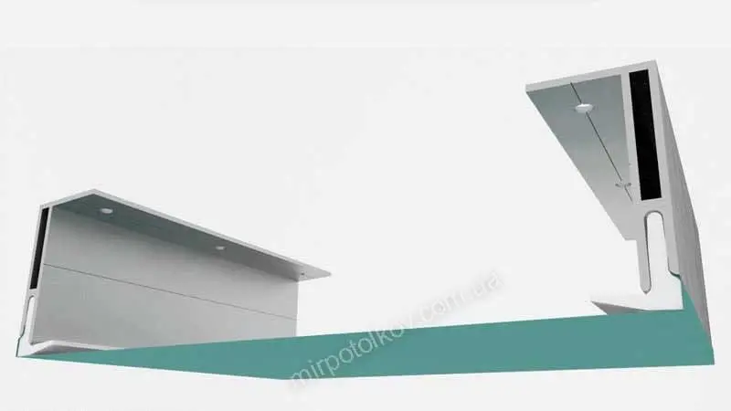 безщелевая система крепления натяжного потолка