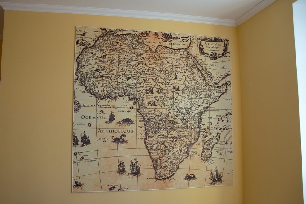 гобелен старая карта африки